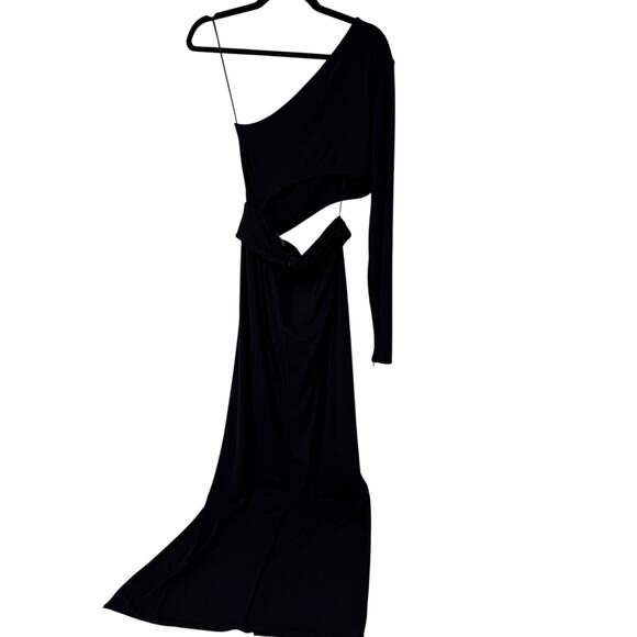 Ronny Kobo Collection Lorina High Slit Maxi Dress Cutout One Shoulder Cocktail - Picture 3 of 10